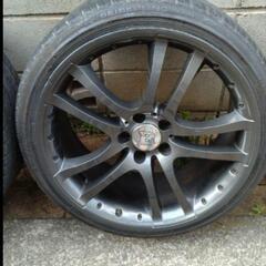 ガリ傷補修済☆ブラバス BRABUS タイプ 20㌅ 114.3 タイヤ アルミの画像