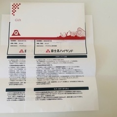 富士急ハイランドのフリーパス(引換券)2枚