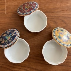 タカハシ サンフランシスコ 手書きペイント シルクロード 小物入れ３つの画像