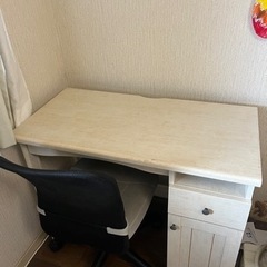 家具 オフィス用家具 机　勉強机　椅子セット　椅子は高さ調整可能...