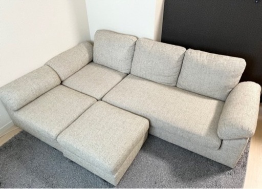 【受け渡し決まりました】ソファ  3人掛けソファー　ローソファー