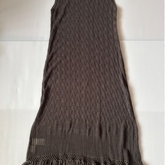 ロペピクニック　ロングワンピース　ニット　黒　M　ノースリーブの画像