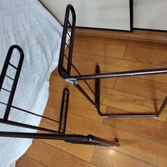 2点セット　介護用サイドレール　ベットガード　日本製　キーペット トライ　ブロンズ色　シーリージャパン　ベッドガード キーペットトライ 兼用立ちあがり補助具の画像