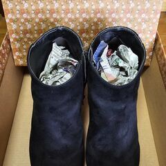 JELLY BEANSバックレースブーティ黒M