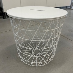 【現地渡しのみ】IKEA サイドテーブル　収納つき