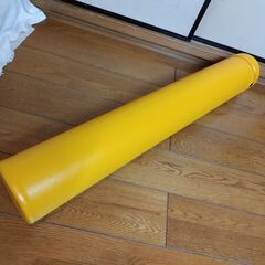 美品　GronG(グロング) ストレッチ用ポール ヨガポール 直径15㎝×98cm イエローオレンジの画像