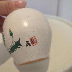 千瞳　一輪挿し　ヴィンテージ　レトロ　骨董品　花瓶　花　たんぽぽの画像