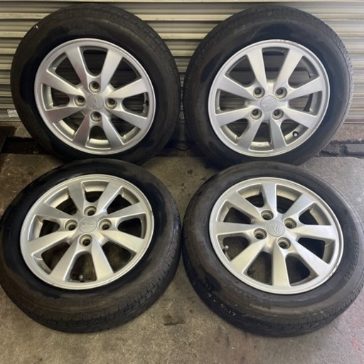 155/65/R14 L375S ダイハツ タントカスタム 純正アルミホイール ラジアルタイヤセット