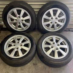 155/65/R14 L375S ダイハツ タントカスタム 純正アルミホイール ラジアルタイヤセット 