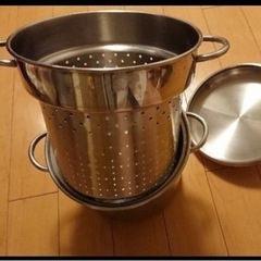 パスタ鍋　ステンレスの画像