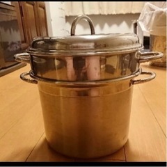 パスタ鍋　ステンレスの画像