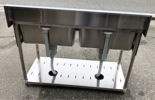 ⭐︎中古品　マルゼン　2槽シンク　1200×600×800mm  厨房用品⭐︎