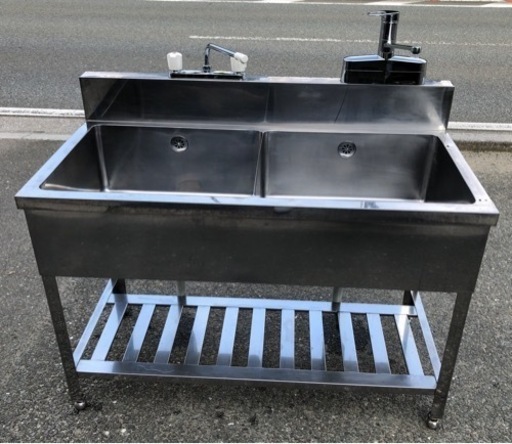 ⭐︎中古品　2槽シンク　1200×600×800mm   厨房用品⭐︎