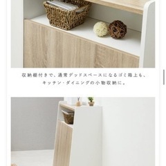 【美品】アイリスオーヤマ 木目調ダストボックス ライトナチュラルの画像