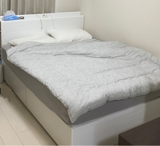 ショップ ニトリ ダブルベッド フレーム マットレス