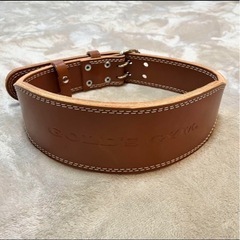 【Lサイズ】ゴールドジム プロレザーベルト トレーニング パワーベルト
