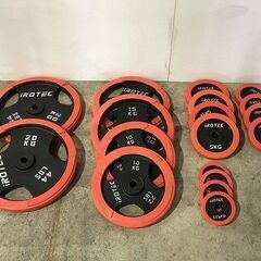 室内展示 未使用品 アイロテック/IROTEC マスキュラーセット140R / ラバーバーベル140キロセット ジムレベルのフリーウエイトトレーニングを実現 手渡し希望/自社配送可能（配送エリアについてお問い合わせください )の画像
