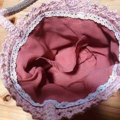 ハンドメイド★サマーニットバックの画像