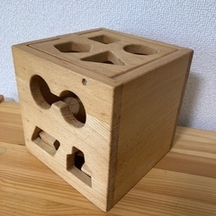 木製パズルボックス　酒井産業　型はめの画像