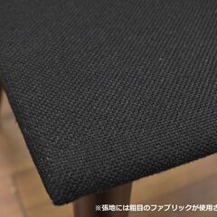 ≪yt1406ジ≫ アウトレット家具 アームレスチェア サンプル品 座面幅45cm 布張り/黒系 脚/茶系 シンプル/モダン/おしゃれ 60427-08の画像