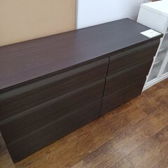 ★ジモティ割あり★  チェスト ブラック H74×D42×W13...