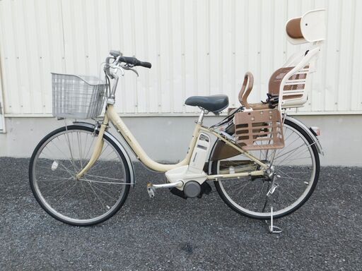 中古自転車多数販売中!　安い自転車は大丈夫？という方　是非ご来店ください!　電動アシスト自転車 子供乗せ仕様 ブリヂストン アシスタ リチウム A6L7 クリーム 3.7Ah リヤチャイルドシート(OGK RBC-007DX3)付けました! BRIDGESTONE Assista lithiumion 車体＆バッテリー極めて良好! 売れてます! 早い者勝ち! 状態は全体的に極めて良好と思います! m26