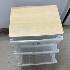 A2406-555 ウッドトップチェスト 3段 キャスター付き キズ汚れ有りの画像