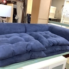 【リサイクルサービス八光】幅123cm　セルタン　ローコーナーソファ　ブルーの画像