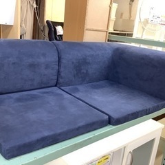 【リサイクルサービス八光】幅123cm　セルタン　ローコーナーソファ　ブルーの画像