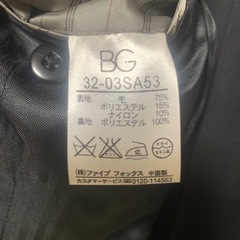 スーツ上下セット メンズ　Mサイズ　黒色　Yシャツはおまけの画像