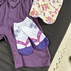 子供用品 はかまロンパース80サイズの画像