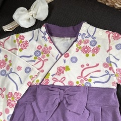 子供用品 はかまロンパース80サイズの画像