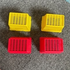 プチシリーズ ぷち ミニチュア フィギュア 買い物カゴ かご カゴ 赤 黄色の画像