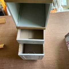 《新品に近い》萩原(Hagihara) キッチンラック（ホワイトウォッシュ） MUD-5901WSの画像