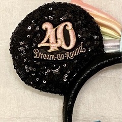 極美品 ディズニーランド 40周年 カチューシャ ドリームゴーラウンド ディズニーシー ミッキー ミニーの画像