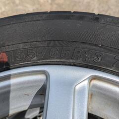 軽自動車全般　社外アルミホイール、夏タイヤのセットになります。155/65R13  タイヤまだまだ使えます！！の画像