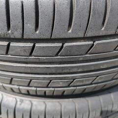 軽自動車全般　社外アルミホイール、夏タイヤのセットになります。155/65R13  タイヤまだまだ使えます！！の画像