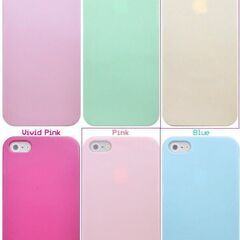 【在庫処分！ピンク・クリーム】iPhone SE/5s/5専用ペールカラーケースの画像