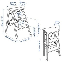脚立 スツール IKEA BEKVÄM ベクヴェーム 踏み台 3段 ビーチの画像