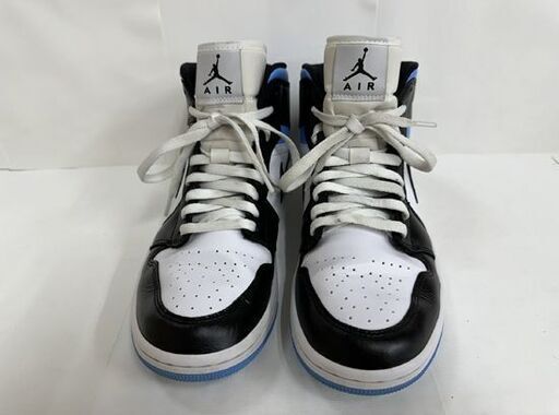 NIKE WMNS AIR JORDAN 1 MID 27.5cm ナイキ エアジョーダン BQ6472-102 ユニバーシティブルー ウィメンズ つま黒 現状品  札幌市白石区 白石店