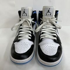 NIKE WMNS AIR JORDAN 1 MID 27.5cm ナイキ エアジョーダン BQ6472-102 ユニバーシティブルー ウィメンズ つま黒 現状品  札幌市白石区 白石店 の画像