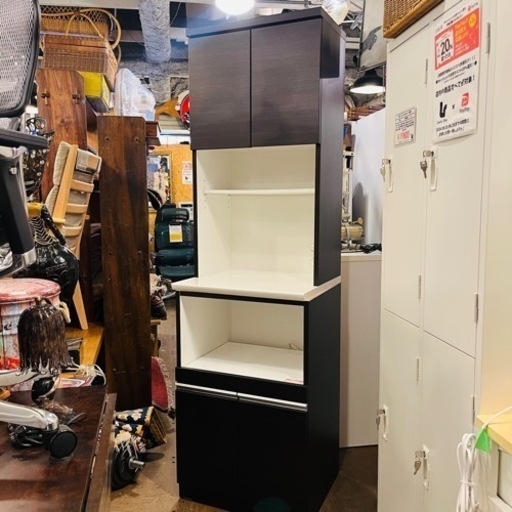 《売約済》【池上店】ニトリ キッチンボード レジューム ハイタイプ ダークブラウン 食器棚 レンジボード キッチン収納 家具 おしゃれ 品川区 大田区 リサイクルショップ ランバールーム 武蔵小山店 武蔵小山パルム 戸越銀座 池上 大森 蒲田