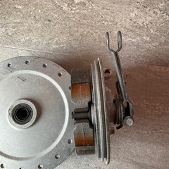 スーパーカブ90 カスタム　フロントホイール　ブレーキパネル　ビックドラム　HA02 セル付き　12v ホンダ　１７X1.40所さんの画像
