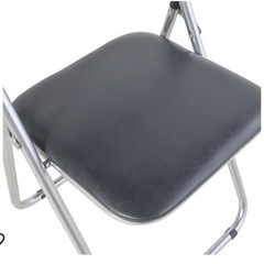 折りたたみ椅子 6脚セット ベーシックタイプ パイプ椅子 ブラック の画像