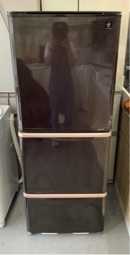 ＊SHARP シャープ 3ドア ノンフロン冷凍冷蔵庫 SJ-PW31Y-T プラズマクラスター 314L ブラウン系 2013年製 家電 キッチン家電 冷蔵庫