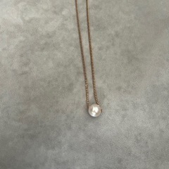 値下不可 新品 愛媛 宇和島 宇和海産 あこや真珠 一粒パールネックレス PGの画像