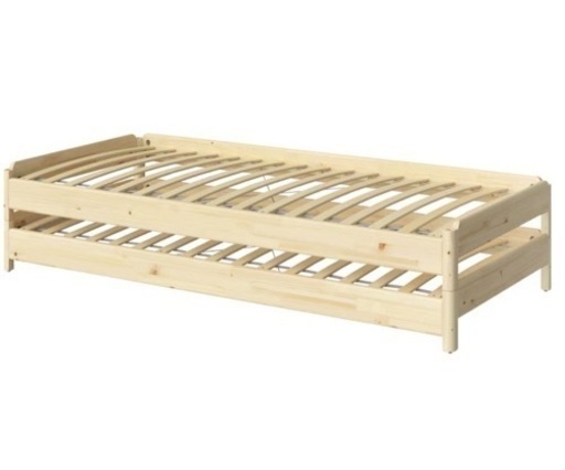 IKEA スタッキングベッドフレーム シングルx2 (zatty) 柴崎のベッド