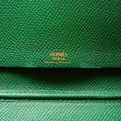 【エルメス】HERMES アジェンダヴィジョン ボールペン付き レザー グリーン 〇Z刻印 品番h23-16の画像