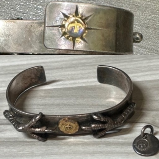 《特注激レア》ゴローズ　（goro's）爪　平打ちブレス バングル　刻印の激レア