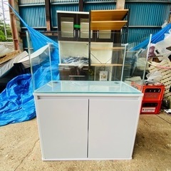 【‼️✨中古美品✨‼️】オーバーフロー対応水槽?台座付き?コーナーレス